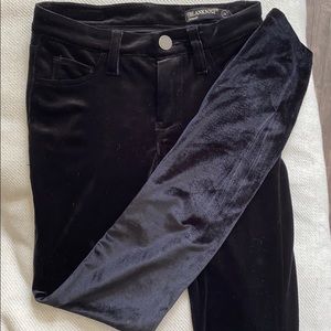 Stretchy Black Velvet Skinny Jeans BlankNYC
